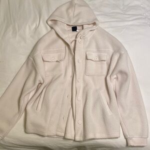 Oversized pacsun fleece hooded shacket